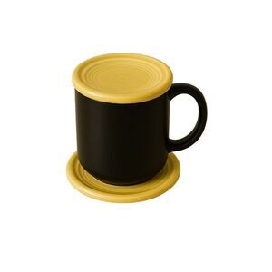 Fiestaware Fiesta Coaster Dish Plate Daffodil Yellow CUP COVER MUG LID CERAMIC